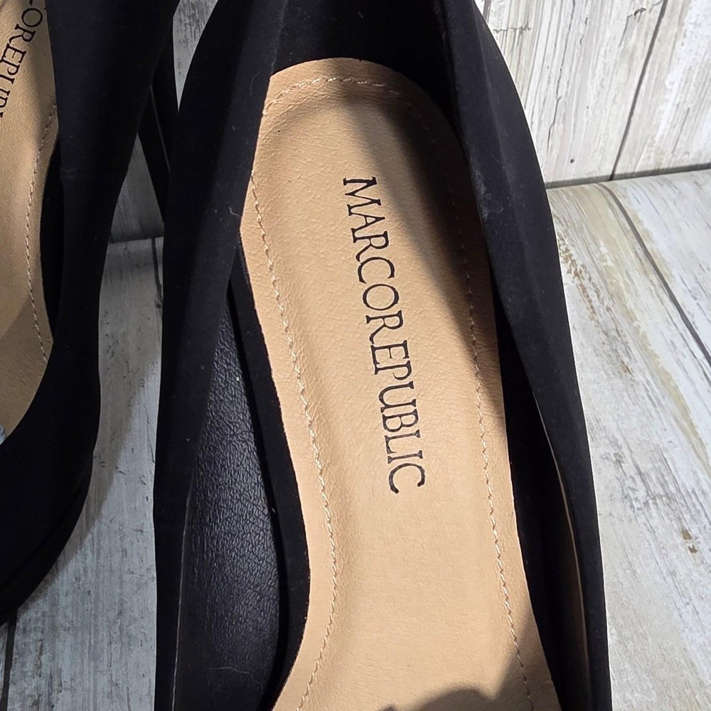 Marco Republic Black Suede Platform High Heel Pumps Women's Size 9 - Picture 7 of 8